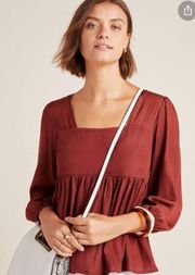Anthropologie Cherie Babydoll Top