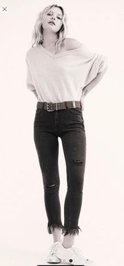 Free People Great Heights Frayed Skinny Jean