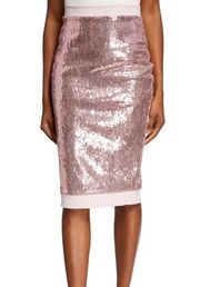 CHIARA BONI LA PETITE ROBE Lilja Sequined Sparkle Skirt size 52 or 16 pink