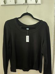 Old Navy Black Cropped Long Sleeve