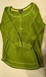 Lands'End  Thermal Henley lime green