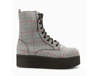 Rocket Dog Cali Girl Glen Plaid Platform Combat Boots