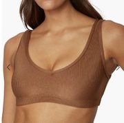 NWT WeWoreWhat Revolve V-Neck Sports Bra in Brown size M