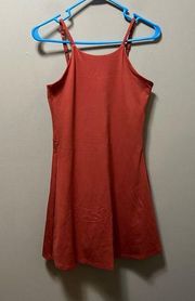 Girlfriend collective Naomi tennis dress in lava size Large