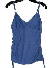 Prana Women’s Moorea Tankini Swimsuit Top Bikini Surf Beach Blue Sz Large