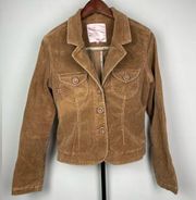 Romeo & Juliet Couture Tan Y2K 2000s Corduroy Blazer Jacket