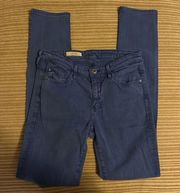 AG The Prima mid rise cigarette blue jeans 26r