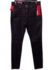 NWT SPANX 5 Pocket Slim-X Skinny Faux Leather Wax Coated Jeans Size 29