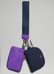 NWT Lululemon Dual Pouch Wristlet True Navy & Atomic Purple