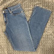 LondonJean Medium Wash Mid Rise Straight Leg Stretch Jeans Size 10