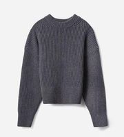 Everlane The Texture Cotton Crew in Heathered Charcoal XS NWT