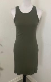 in Olive Color Size Small Pullover Bodycon Sleeveless Dress