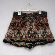 Bila Boho Pull On Floral Print Shorts Sz Medium