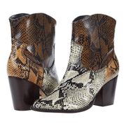 Haven Snakeskin Embossed Leather Western Ankle Boots