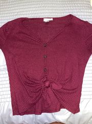 White Fawn Burgundy top