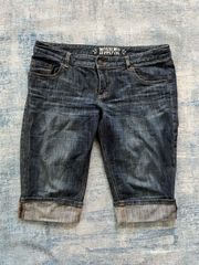 Mossimo Supply Co  Cuffed Faded Mid Length Denim Shorts Size 13