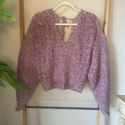 EUC Tigerlily purple wool/mohair blend sweater size 6