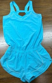 Women’s RARE Speedy Runsie Blue Romper Size M