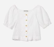 The Linen Puff Sleeve Top