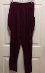 Burgundy soft  pants