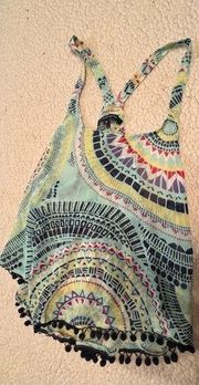 Ocean Drive, size Medium Beach boho festival sheer tank.