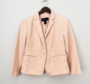 ANN TAYLOR Blush Pink Tweed Blazer 6
