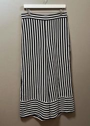 JOSEPH RIBKOFF‎ CULOTTE STRIPED PANT MIDNIGHT BLUE/VANILLA size 10