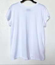 WSLY White Lightly Distressed Crewneck Tee Size XS
