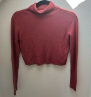 Kendall & Kylie Burnt Orange Knit Turtleneck Sweater