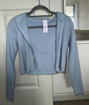 PacSun Baby Blue Cropped Hoodie