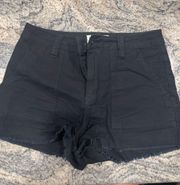 Black Denim Shorts 