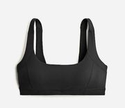 J.Crew CloudStretch scoopneck sports bra Black NWT XS