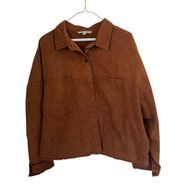 She + Sky Burnt Orange Jacket Shacket L