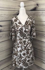 Charlotte Russe White Floral Wrap Dress