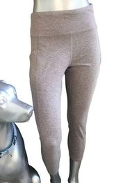 NEW Zobha Melange Eclipse Beige Leggings w/ Pockets Heather Cinder Women’s  XL