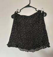 Black Floral Skirt 