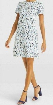 Draper James Denim Floral Bird Print Dress Size 2