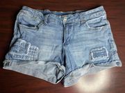 Time and Tru Size 12 Denim Patch Shorts