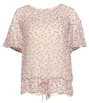 See By Chloe - Pale Pink Strawberry Printed Short Sleeve Blouse 