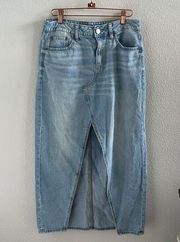 American Eagle Low-Rise Maxi Skirt Denim Jean Y2K 90s 2