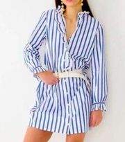 J Crew Cottage Shirtdress Striped Cotton