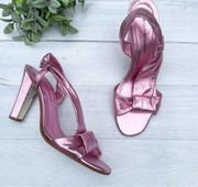 Diane Von Furstenberg Shoes Metallic Pink DVF Dress Sandals 7.5