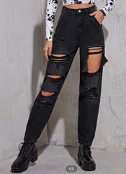 High Waist Ripped Skinny Jeans