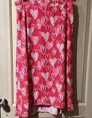 NWT New York and Company Graphic Hearts 💕 Print Maxi Skirt w/ Lining