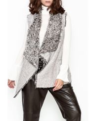 Gray Faux Fur Vest