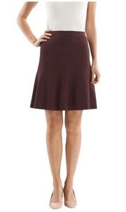 MM Lafleur The Madison A-Line Knee Length Knit Skirt in Bordeaux Size XS