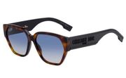 Christian Dior DiorID1 Unisex Havana Black Blue Lens Sunglasses