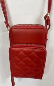 Boutique Quilted Crossbody Bag Orange