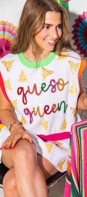 Queen Of Sparkles Queso Queen Top