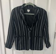 striped blazer women’s size 4 black